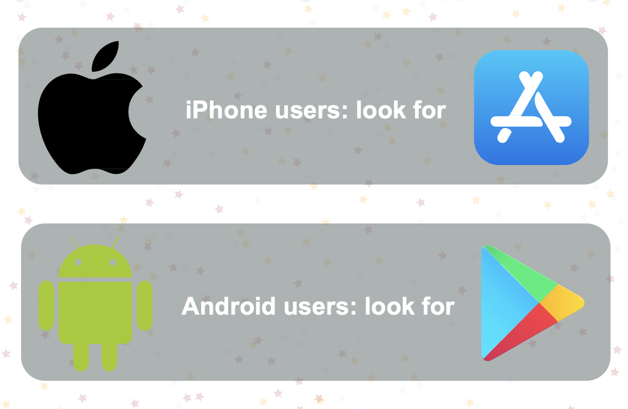 icons for apple App store and android google play store